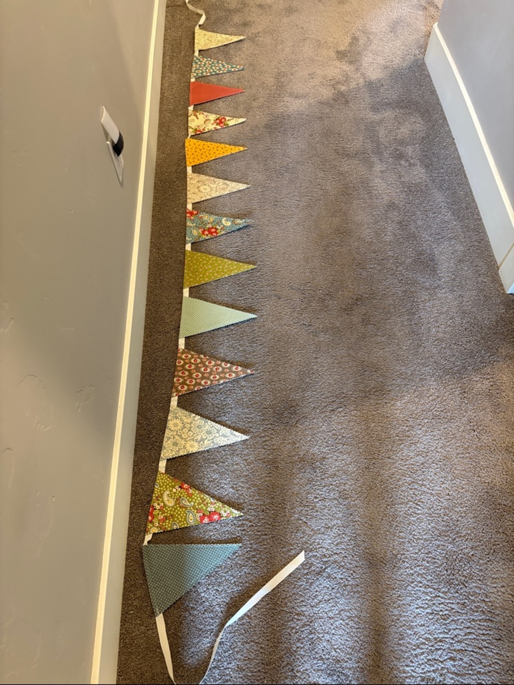 Handmade Cotton Triangle Bunting Garland - Multicolor